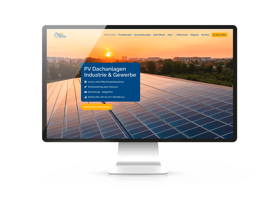 elbephant webdesign agentur norddeutschland hamburg trittau kunde matari solar
